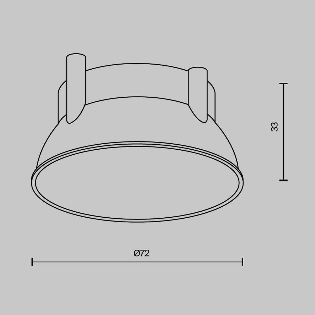 Декоративная рамка-отражатель Maytoni Technical Downlight Alfa LED Ring12-15W-RD-BS