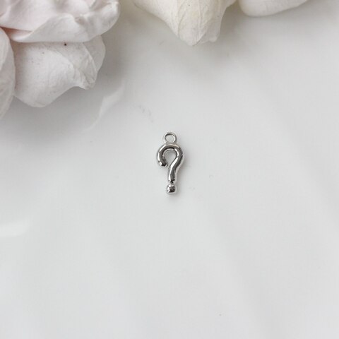 Подвеска Вопросительный знак 12*5 мм, родий, П163