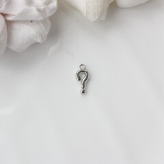 Подвеска Вопросительный знак 12*5 мм, родий, П163