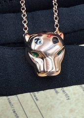 Колье цепочка с подвеской голова ПАНТЕРЫ коллекция PANTHERE VGOLD
