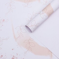 Упаковочная бумага глянцевая, Листочки, 0,7*1 м, 5 листов