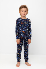 пижама  для мальчика  К 1552/24/космические ракеты на гл.синем