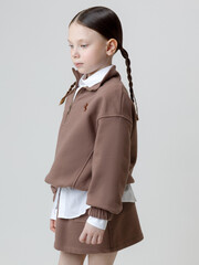 джемпер  для девочки  КР 302821/капучино к631