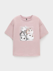 фуфайка  для девочки  КР 302828/розовый лед к601