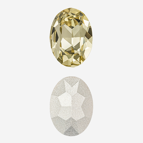 Кристалл Овал (Oval Fancy Stone), оттенок "Лимонад"/"Jonquel", 18*13мм