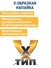 Бур SDS-plus ПРАКТИКА 8 х 100/160 мм, Х-тип серия Эксперт по бетону (775-808)
