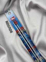 Спицы PRYM прямые алюминий d 2.5 мм 35 см 2 шт с наконечниками