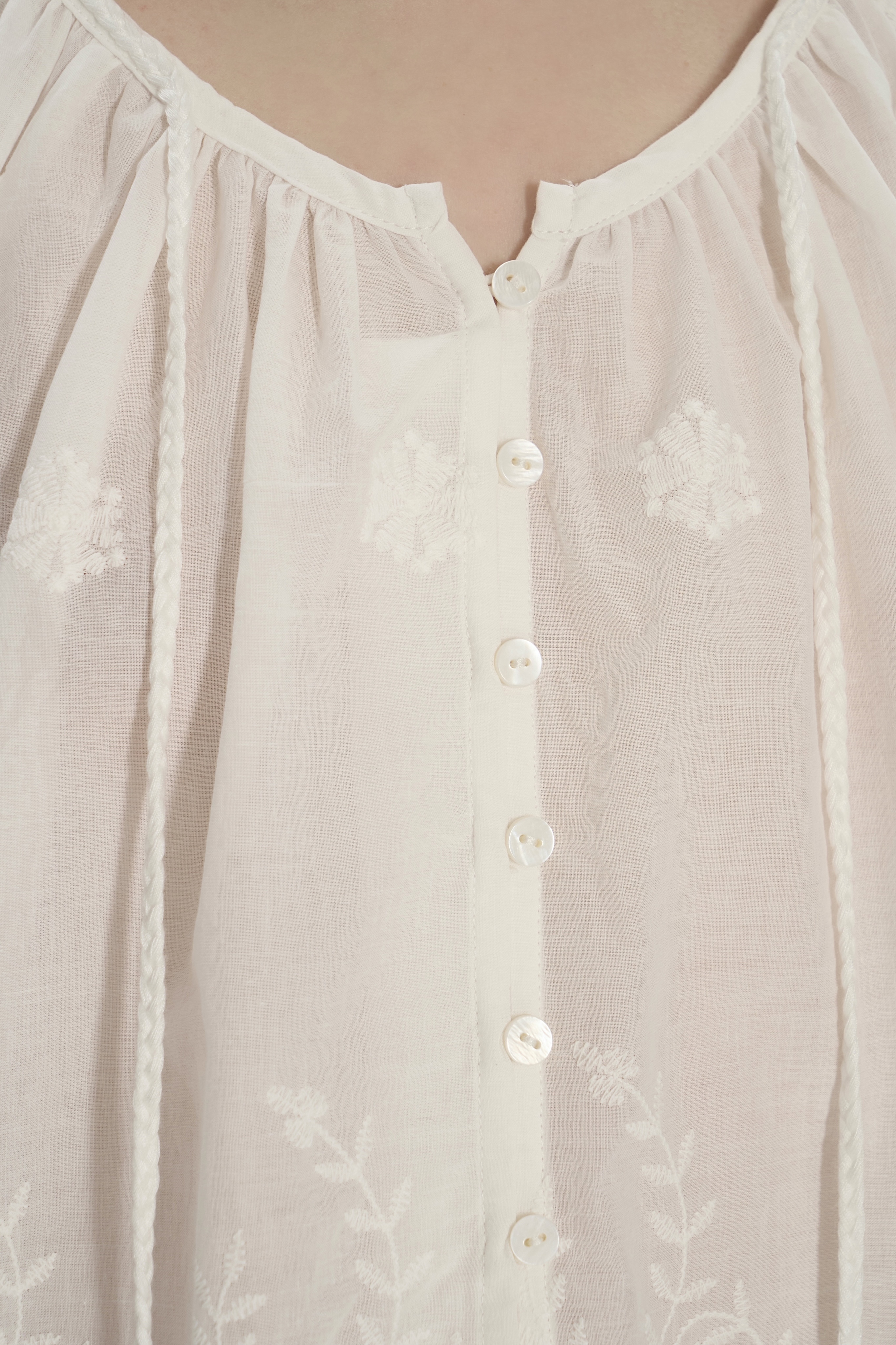 Блуза из хлопка с рукавом реглан