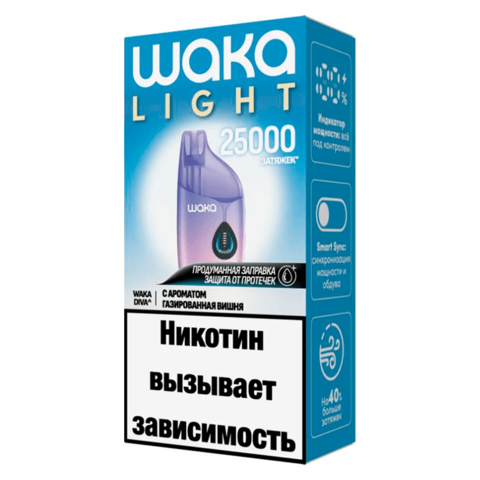 WAKA LIGHT DIVA 25000 - Газированная вишня