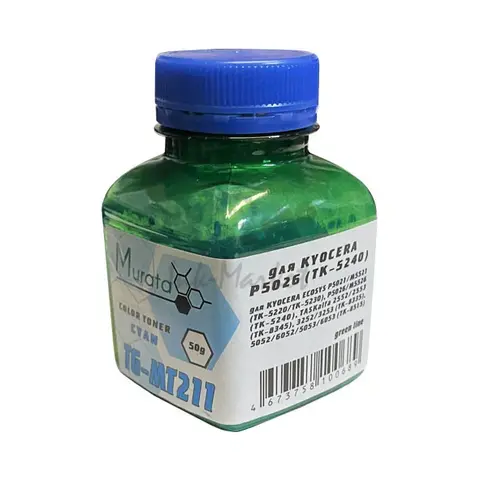 Тонер TG-MT211 Murata голубой для KYOCERA ECOSYS P5021/P5026 (TK-5220/5240 фл. 50 гр.) Green Line