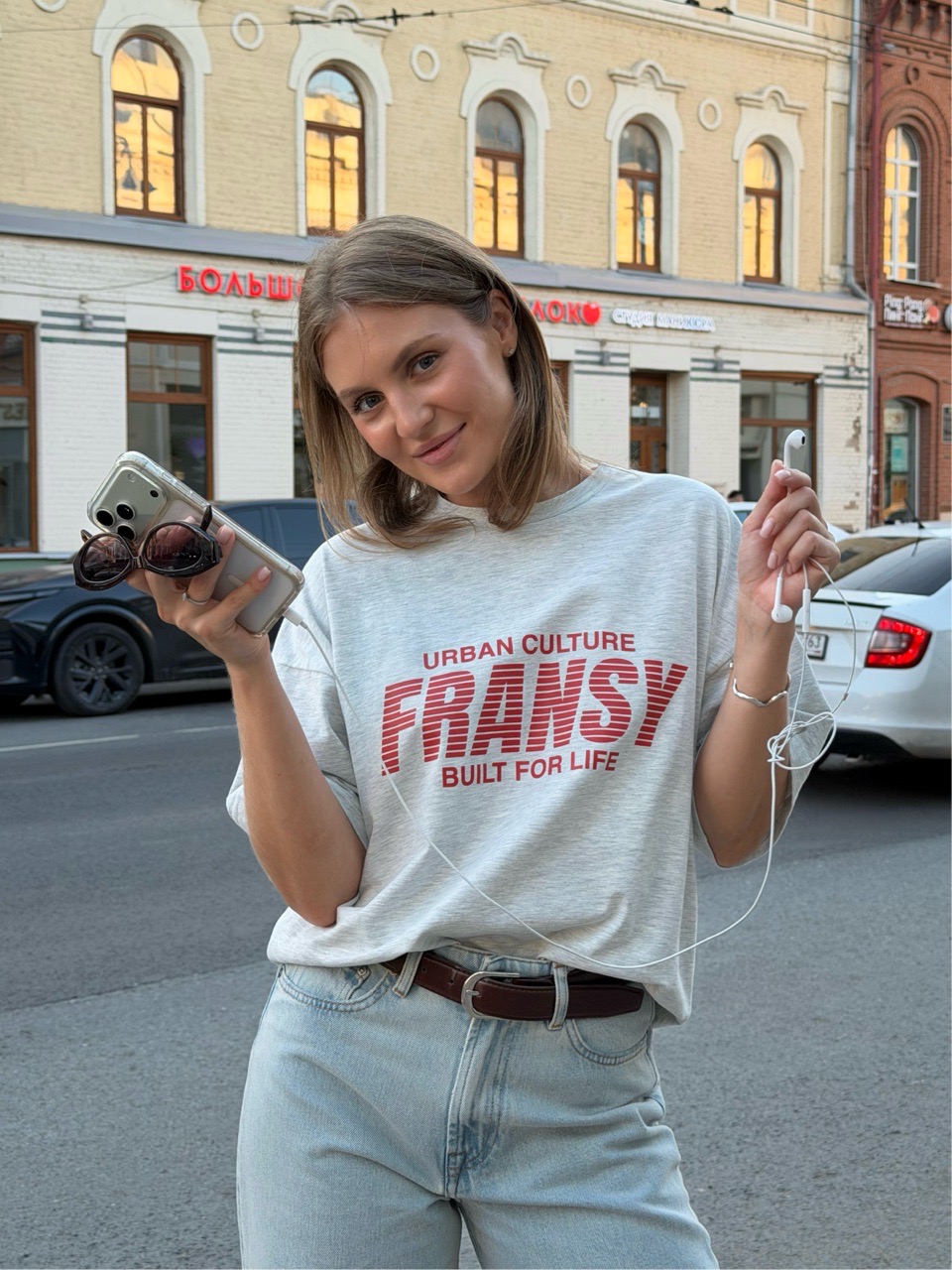 Футболка 03, серый меланж
