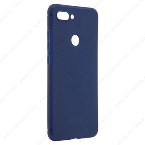 Накладка силиконовая Soft Touch ультра-тонкая для Xiaomi Mi 8 Lite синий