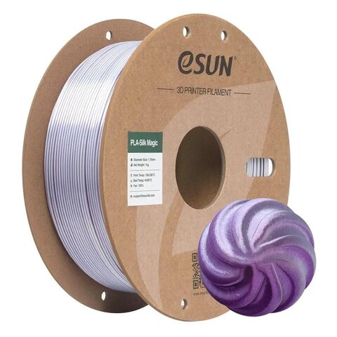 Пластик для 3D-печати eSUN PLA-Silk Magic, 1,75 мм, 1 кг, фиолетовый/серебристый, PLA-SKMG175B-ZS1P1