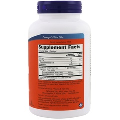 Now Foods, Омега-3, ДГК-500/ЭПК-250, 180 мягких таблеток