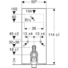 Сантехнический модуль для напольного унитаза Geberit Monolith 131.033.TG.5