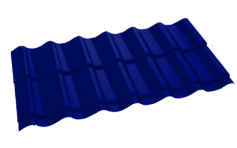 Металлочерепица Арарат Полиэстер RAL 5002 Синий ультра 0,45 мм