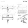 Am.Pm W01SC-U11-050-04BM MasterFlow Трап для душа линейный универс затвор Tile 50см цвет черн мат