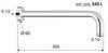 REMER 343L30BO Отвод для душа на стену 30см