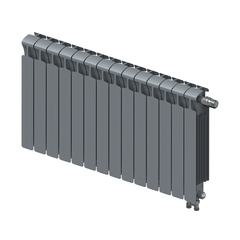 Радиатор биметаллический RIFAR MONOLIT VENTIL 500 х 14 секций ТИТАН нижнее правое подключение