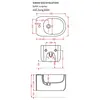 ArtCeram GIB001 01 00bi*1 /Hidra Gio Evolution Биде подвесное 37х55 см, с креплением, с 1 отв под смеситель, цвет белый