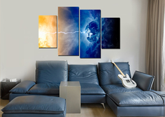 Модульная картина "Молния в космосе"