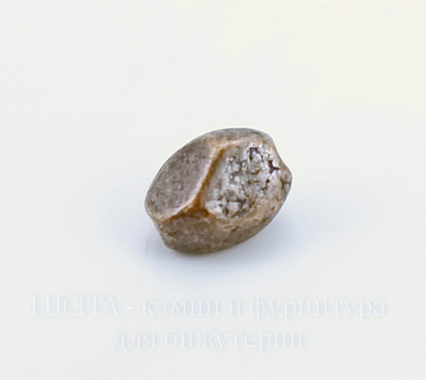 Бусина металлическая "Грани" 7х5 мм (цвет - античная медь), 10 штук