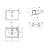 Умывальник мебельный Dreja Mini 50, 195032, керамический №1