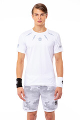 Футболка теннисная Hydrogen Tech Storm Tee Man - white/reflex