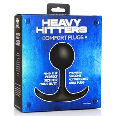 Черная анальная пробка с утяжелением Premium Silicone 4.4