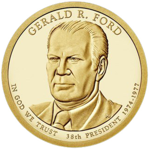1 доллар 38-й Президент США Джеральд Форд. 2016 год