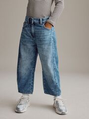 Джинсы широкие для девочки Next E41-671, Синий