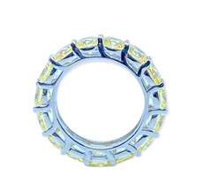 50775- Кольцо-дорожка из серебра с желтыми цирконами бриллиантовой огранки