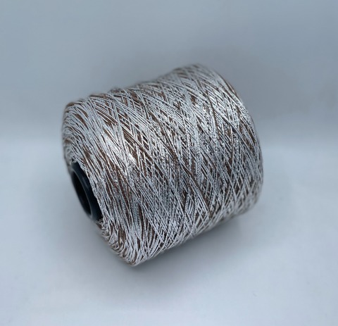 Luxury Production by Ri.Go (пр.Италия), art-Emporium, 340м/100гр, 90%Меринос,8%Полиэстер(фольга), 2%Полиамид , цвет-Коричневый+серебро(329/119) ,арт.32234