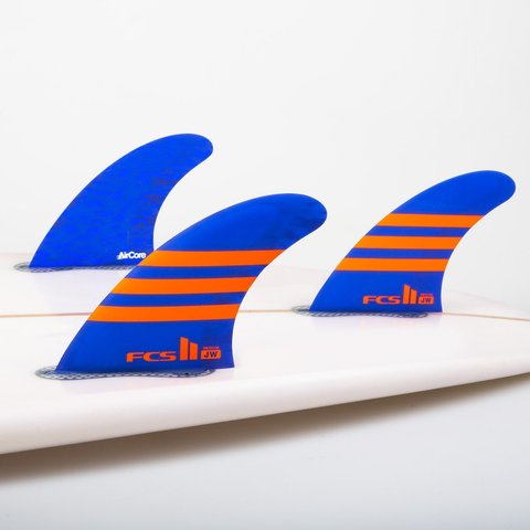 FCS II JW PC Tri Retail Fins Blue/Orange Medium