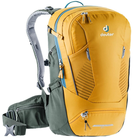 Картинка рюкзак велосипедный Deuter Trans Alpine 24 Curry/Ivy - 1