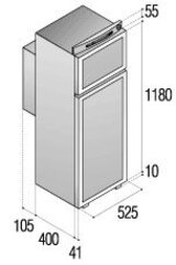 Абсорбционный холодильник (встраиваемый) Vitrifrigo VTR5150 DG (150л)
