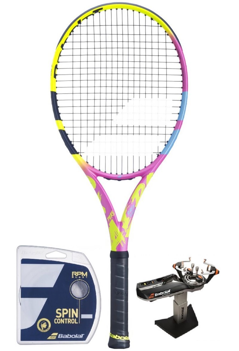 Babolat Pure Aero RAFA Origin yellow pink blue