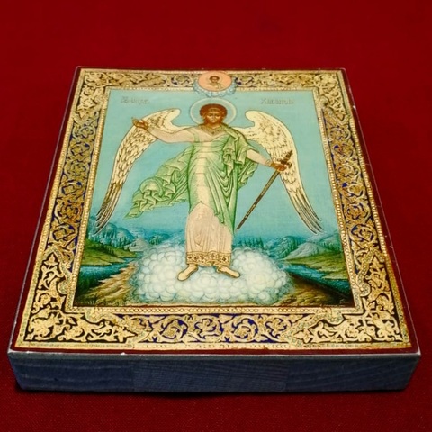 Икона святой Ангел Хранитель на дереве на левкасе мастерская Иконный Дом