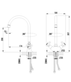 Смеситель для кухни с высоким поворотным изливом LEMARK PLUS HARMONY LM1405C