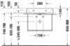 Раковина мебельная компакт Duravit DuraSquare 2356600044