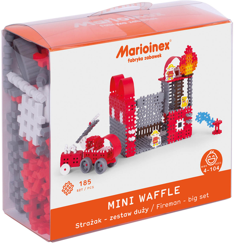 Конструктор Marioinex Mini Waffle Пожарный 185 деталей