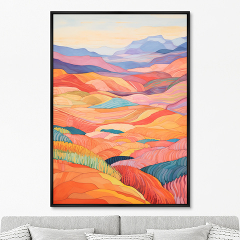 ArtNoMore - Репродукция картины на холсте Landscape collection, Patchwork carpet, No 1, 2024г.