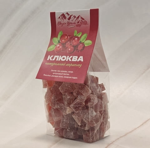 Урал Сувенир - Кусковой мармелад клюква, 200 гр