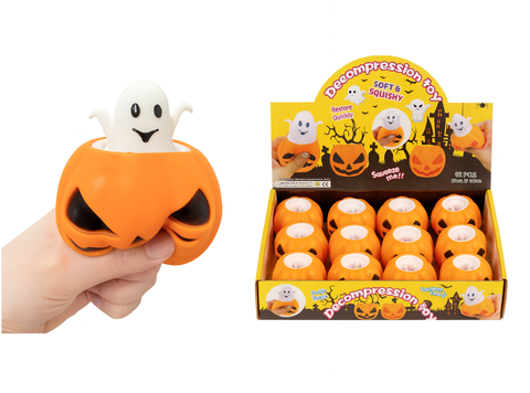 Антистресс Давилка Приведение в Тыкве, в уп 12шт. цена за шт.