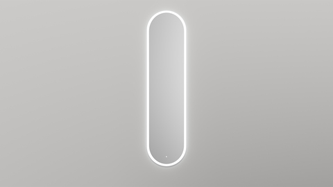 Salini 27MA.02.450.1785 Зеркало для ванной ARMONIA овальное двойной LED подсветкой  Зеркало, клемма WAGO, фоновая  и фронтальная подсветка 3в1 3000-6000К  блок питания, сенсорный включатель, комплект крепления,   регулируемые навесы