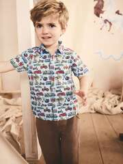 Рубашка с коротким рукавом для мальчика Next E95-434, Голубой