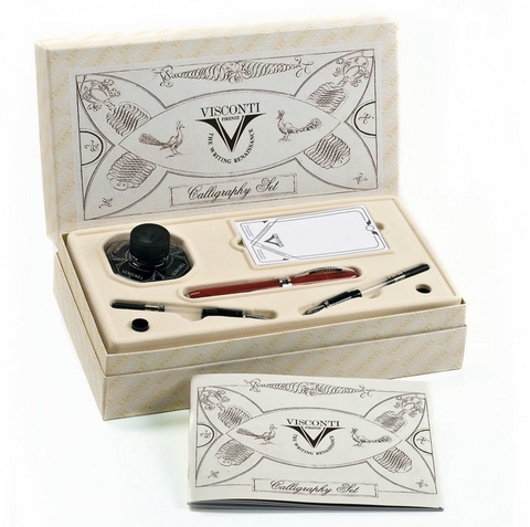 Набор для каллиграфии Visconti Rembrand, Ivory PT, перья: EF, M и 1,5 mm (Vs-571-35M)