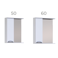 Шкаф навесной с зеркалом Callao 500 (левый)