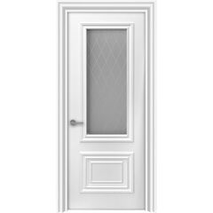 Купить Межкомнатная дверь эмаль Прима Багет белая остеклённая 2