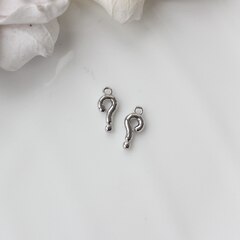 Подвеска Вопросительный знак 12*5 мм, родий, П163